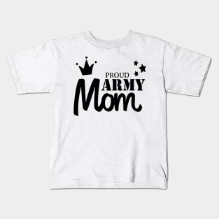 Cute Proud Army Mom Kids T-Shirt